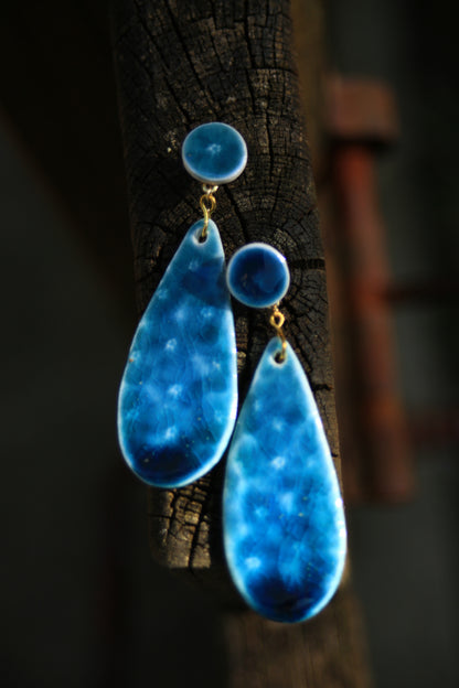 Hidden Blossoms / Porcelain Earrings