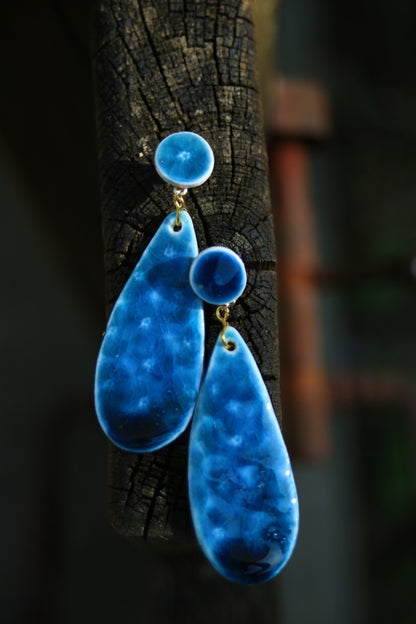 Hidden Blossoms / Porcelain Earrings