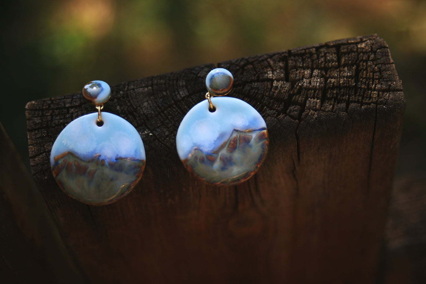 Mountain Mist / Porcelain Earrings