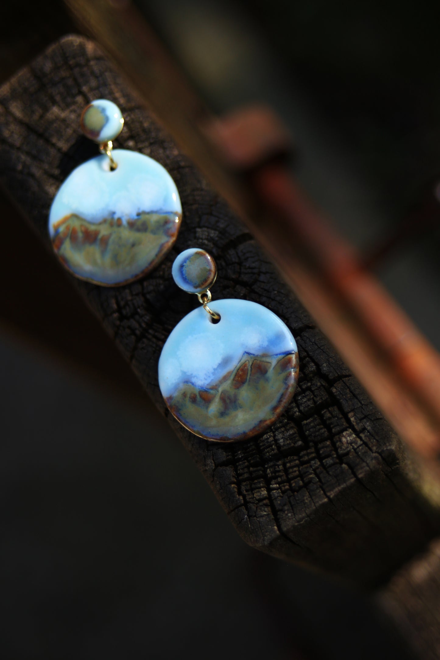 Mountain Mist / Porcelain Earrings
