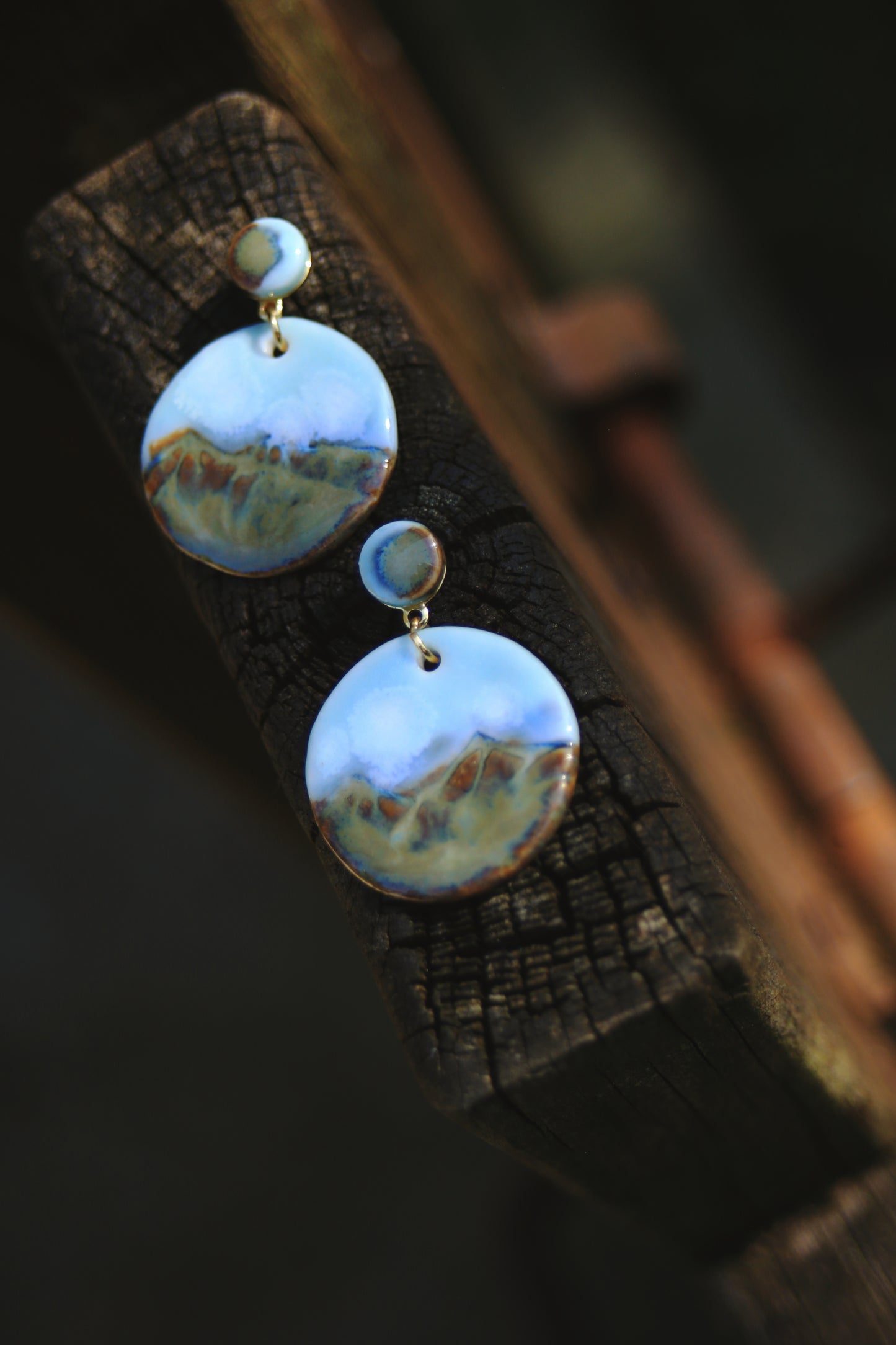 Mountain Mist / Porcelain Earrings