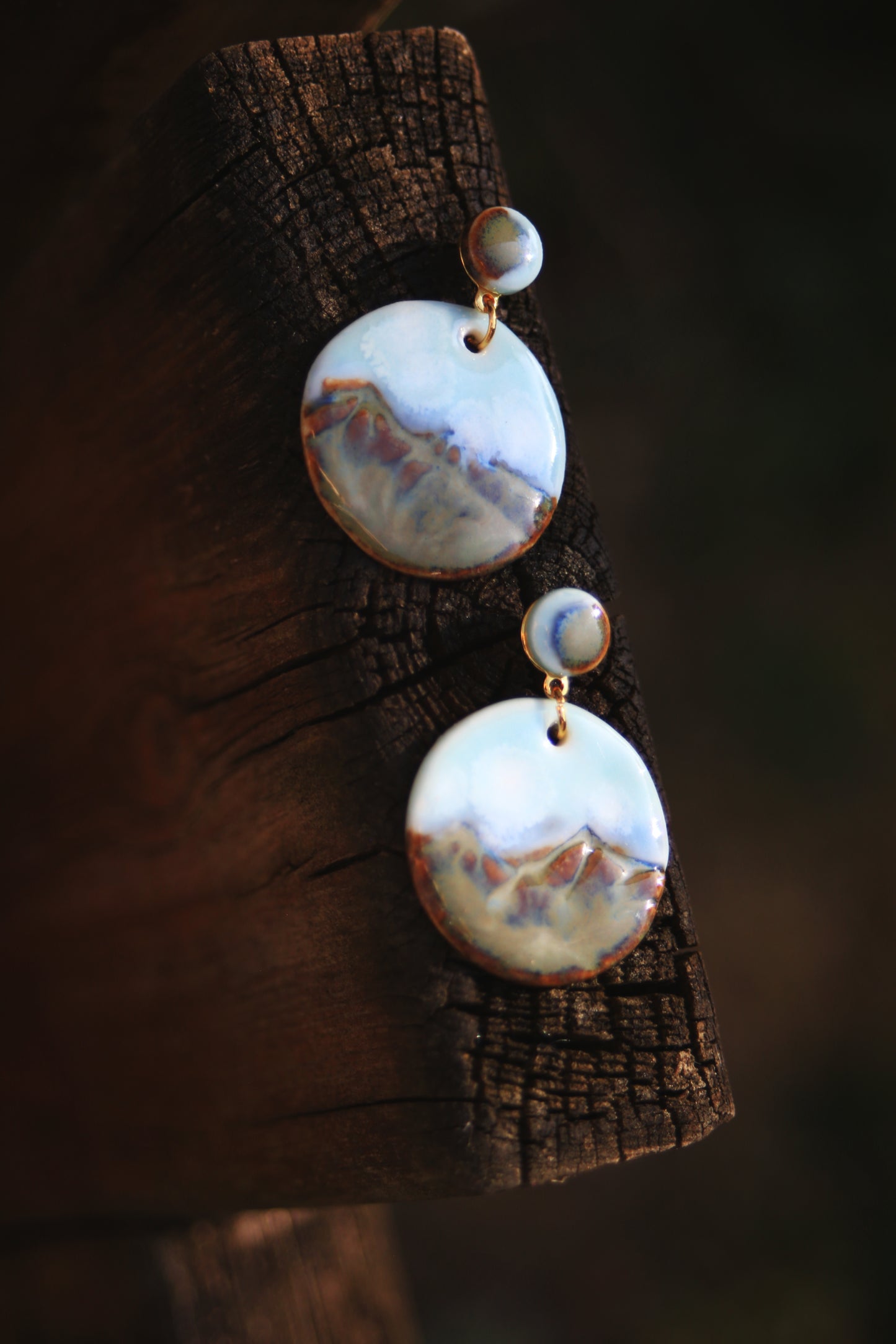 Mountain Mist / Porcelain Earrings
