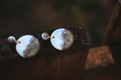 Mountain Mist / Porcelain Earrings