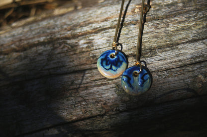 Reef Bay / Mismatched Porcelain Earrings
