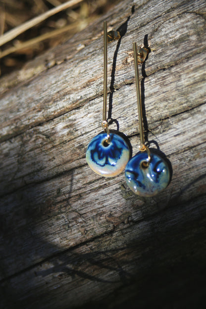 Reef Bay / Mismatched Porcelain Earrings
