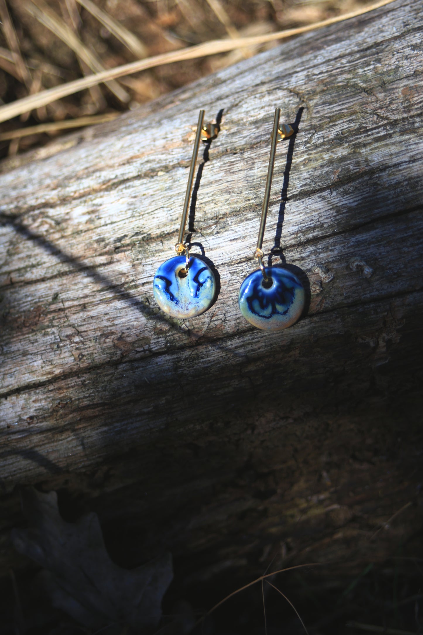 Reef Bay / Mismatched Porcelain Earrings