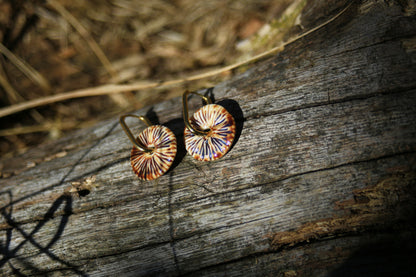 Caramelised Sunshine / Porcelain Hoop Earrings