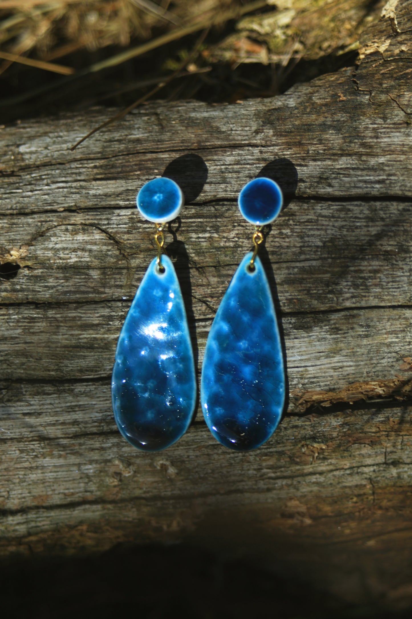 Hidden Blossoms / Porcelain Earrings