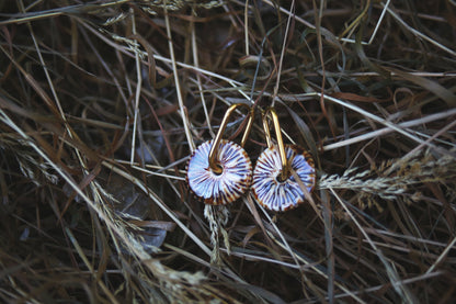 Caramelised Sunshine / Porcelain Hoop Earrings