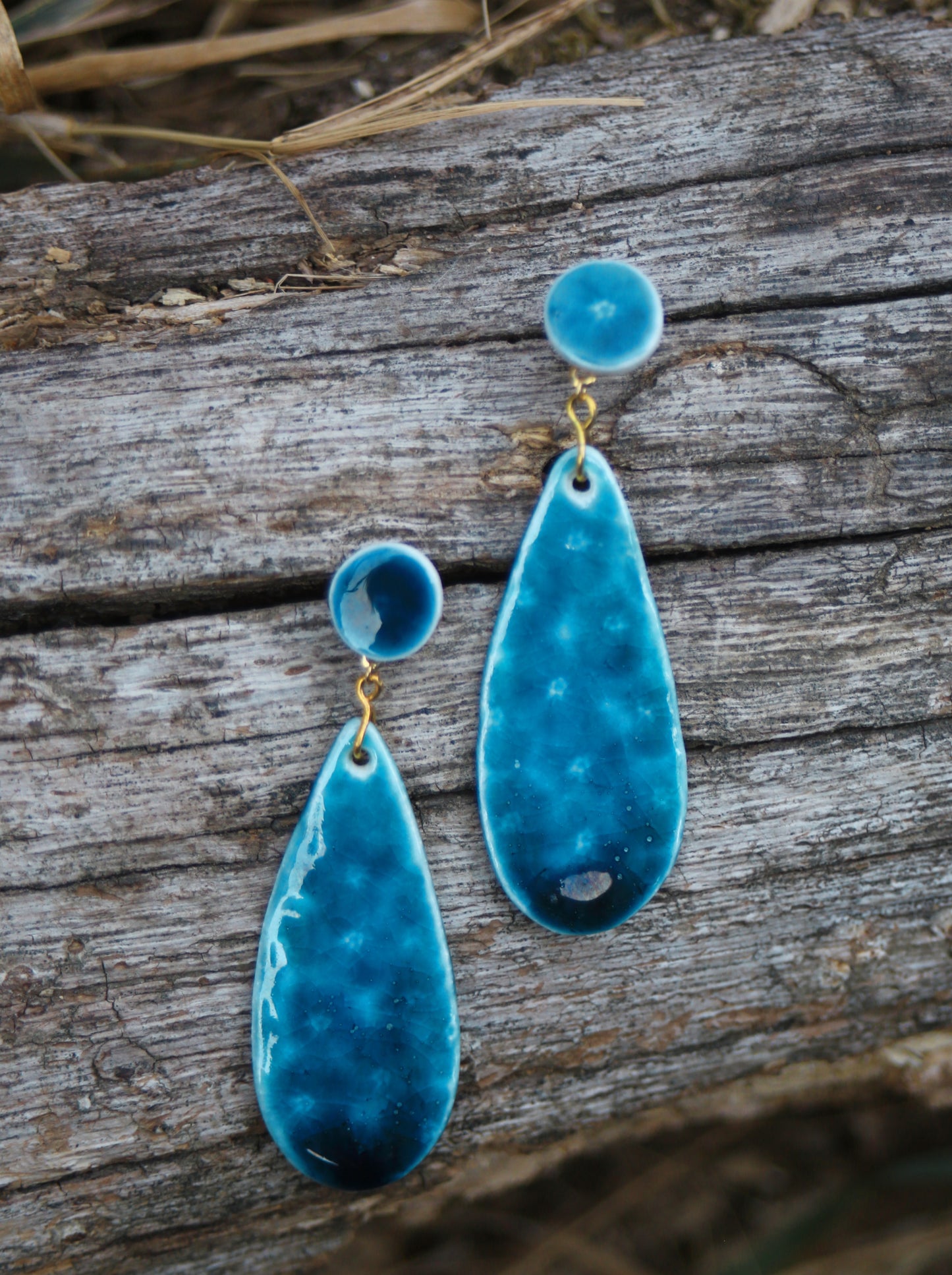 Hidden Blossoms / Porcelain Earrings