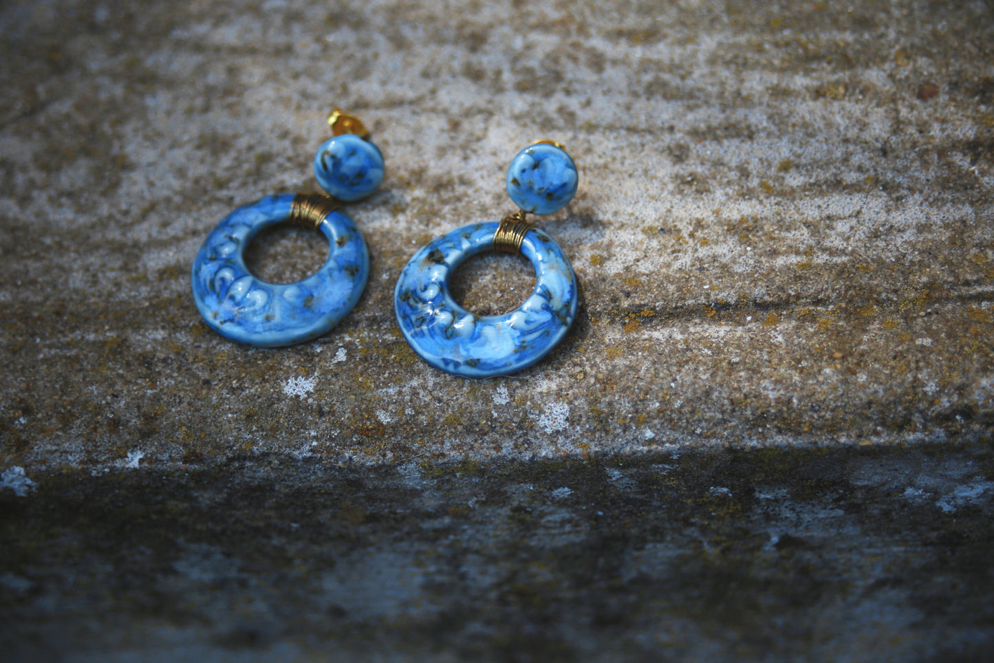 Fresco Flora / Porcelain Earrings