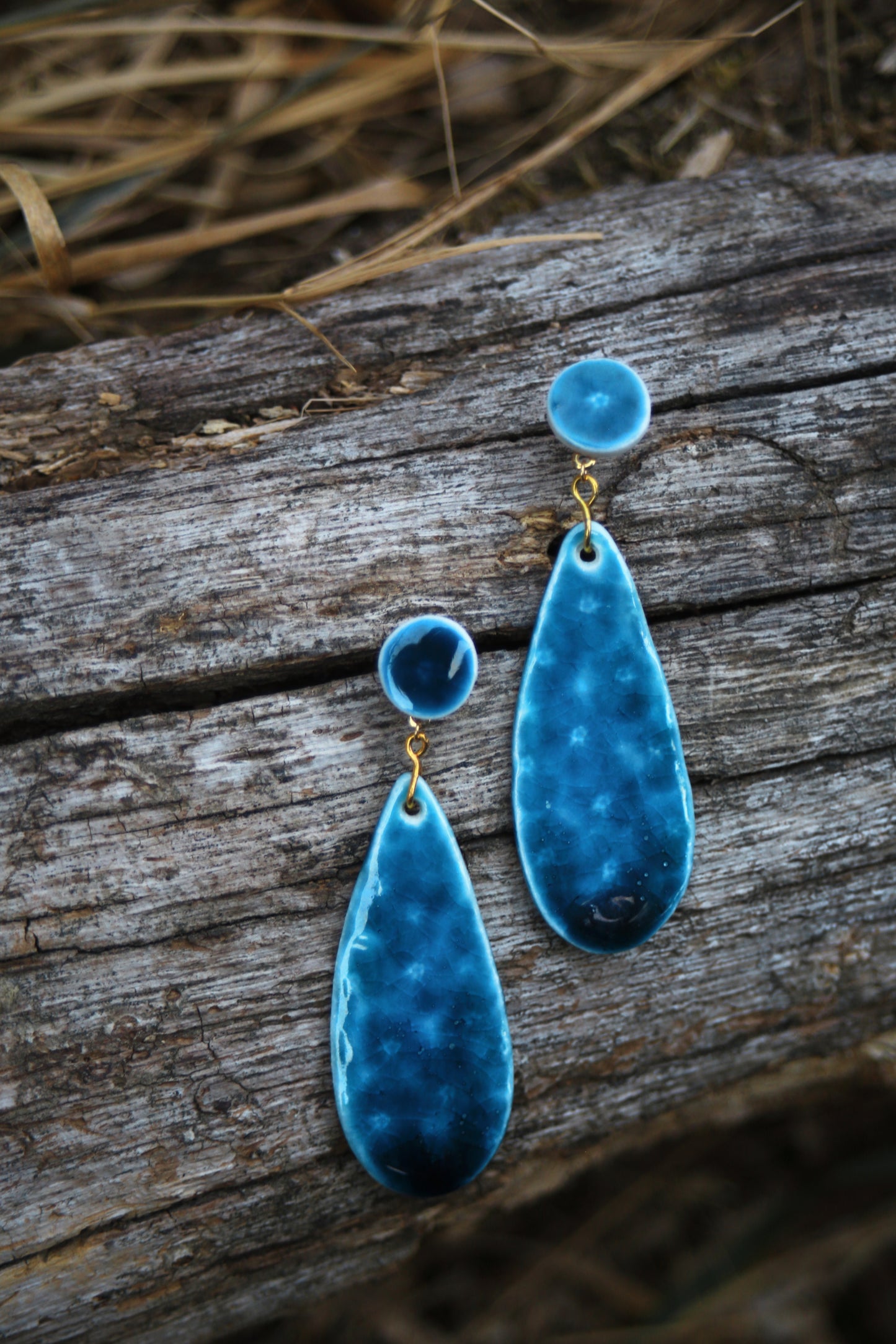 Hidden Blossoms / Porcelain Earrings