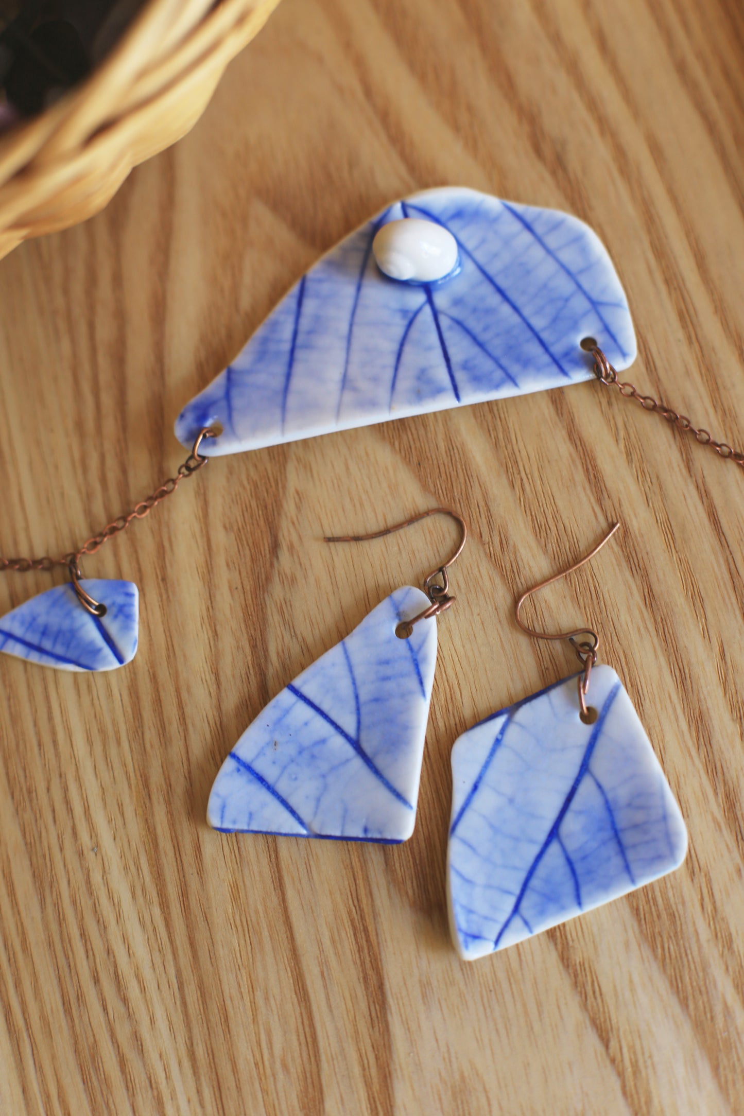 Snail Shards / Porcelain Jewellery Set