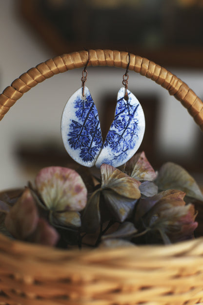 Blue Grasses / Porcelain Jewellery Set