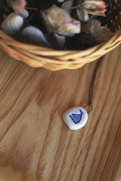 Tiny Sail / Porcelain Pendant
