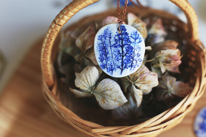 Blue Grasses / Porcelain Jewellery Set