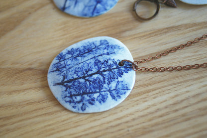 Blue Grasses / Porcelain Jewellery Set