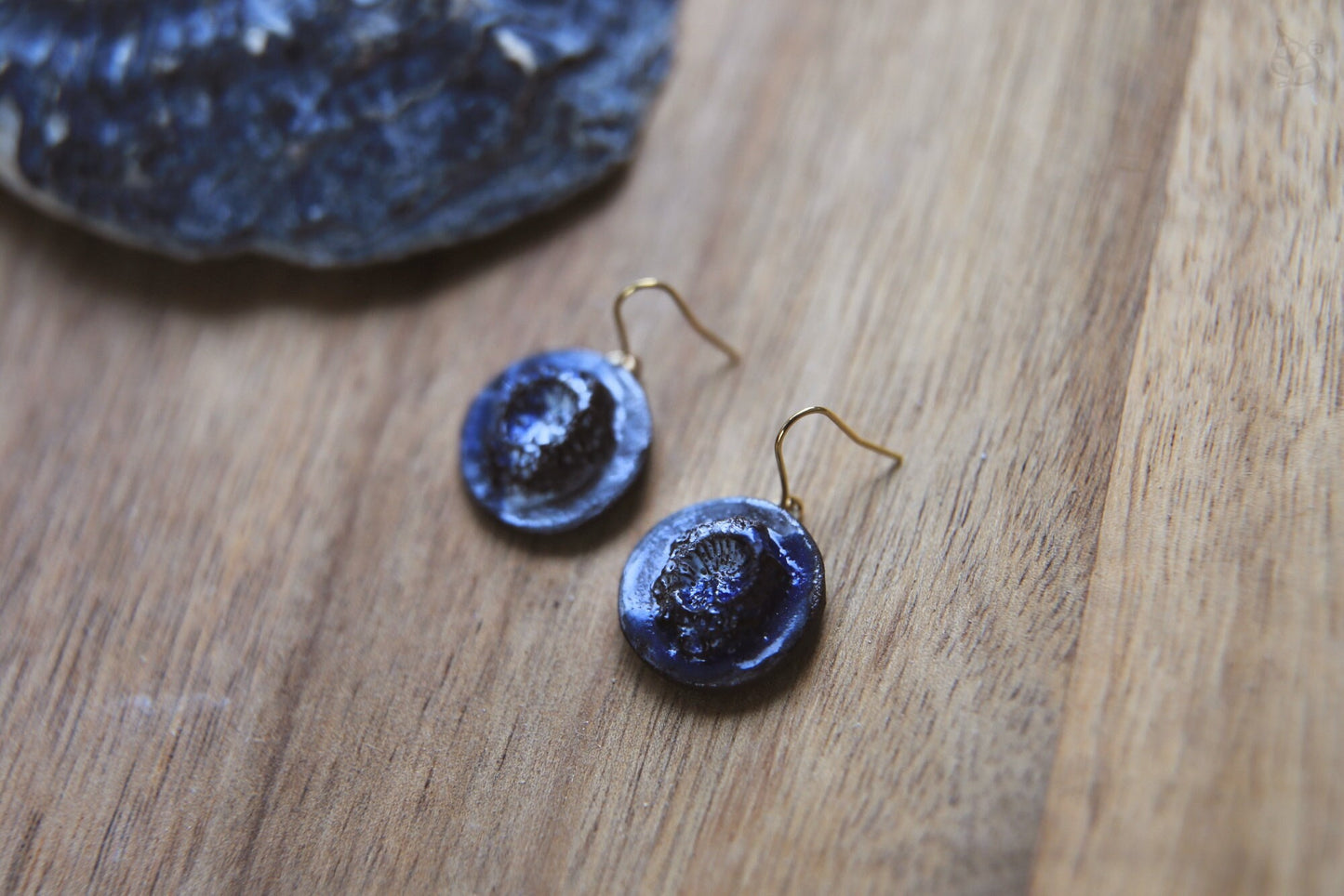 Margins / Black Clay Ceramic Earrings