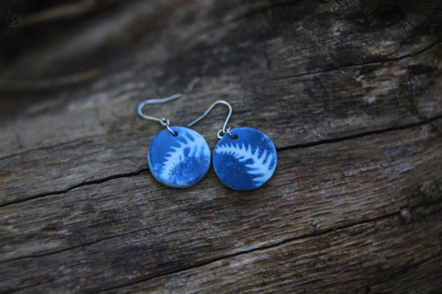 Fougères / Cyanotyped Porcelain Jewelry Set