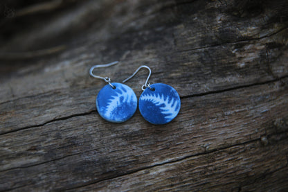 Fougères / Cyanotyped Porcelain Jewelry Set
