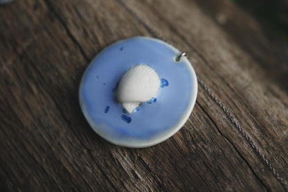 Lilac Sea / Porcelain Pendant
