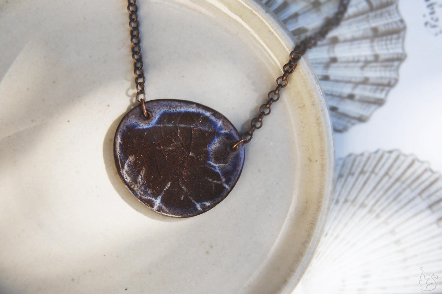 Mor Noz / Ceramic Pendant with Algae Imprint