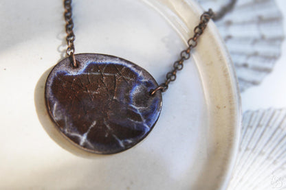 Mor Noz / Ceramic Pendant with Algae Imprint