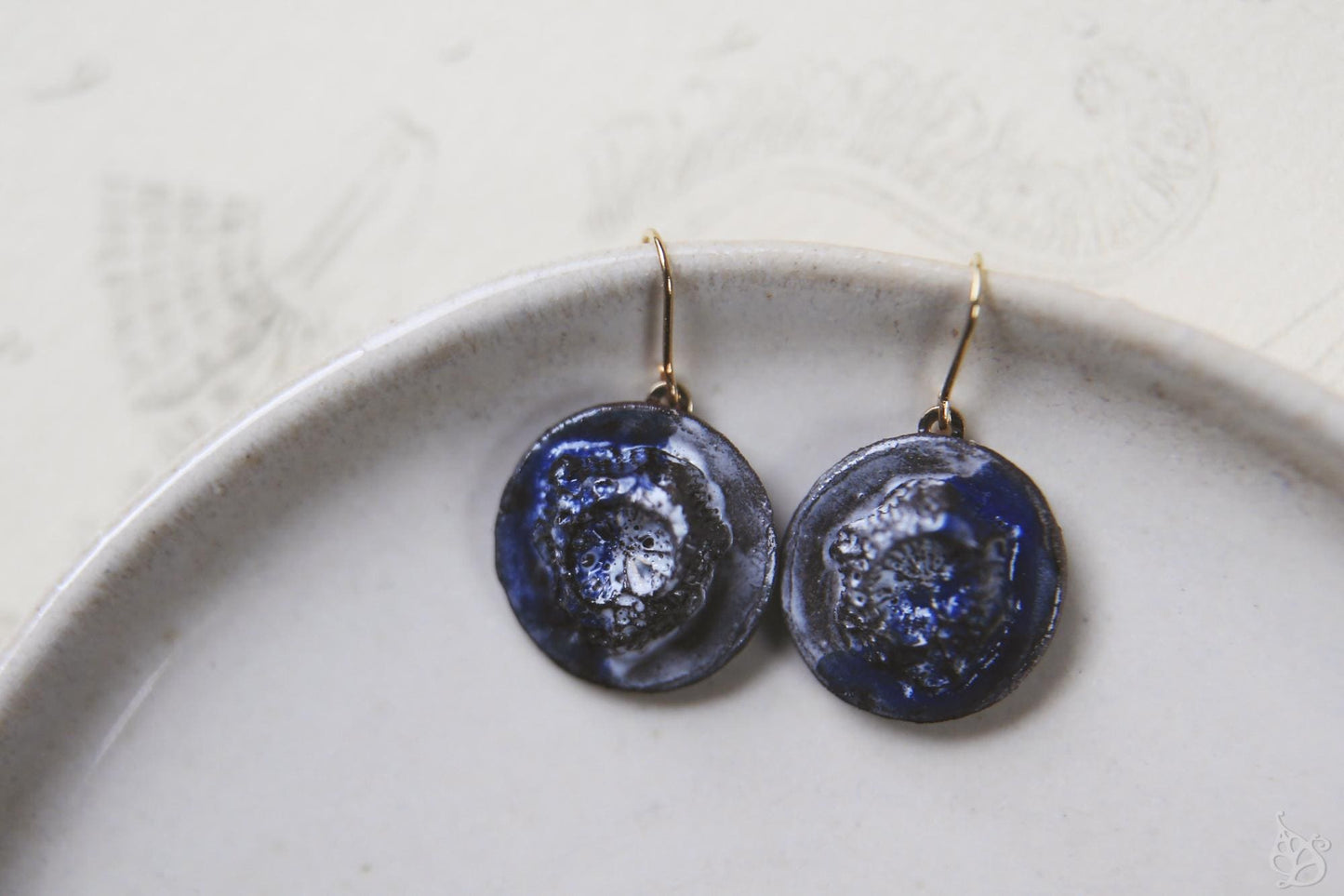 Margins / Black Clay Ceramic Earrings