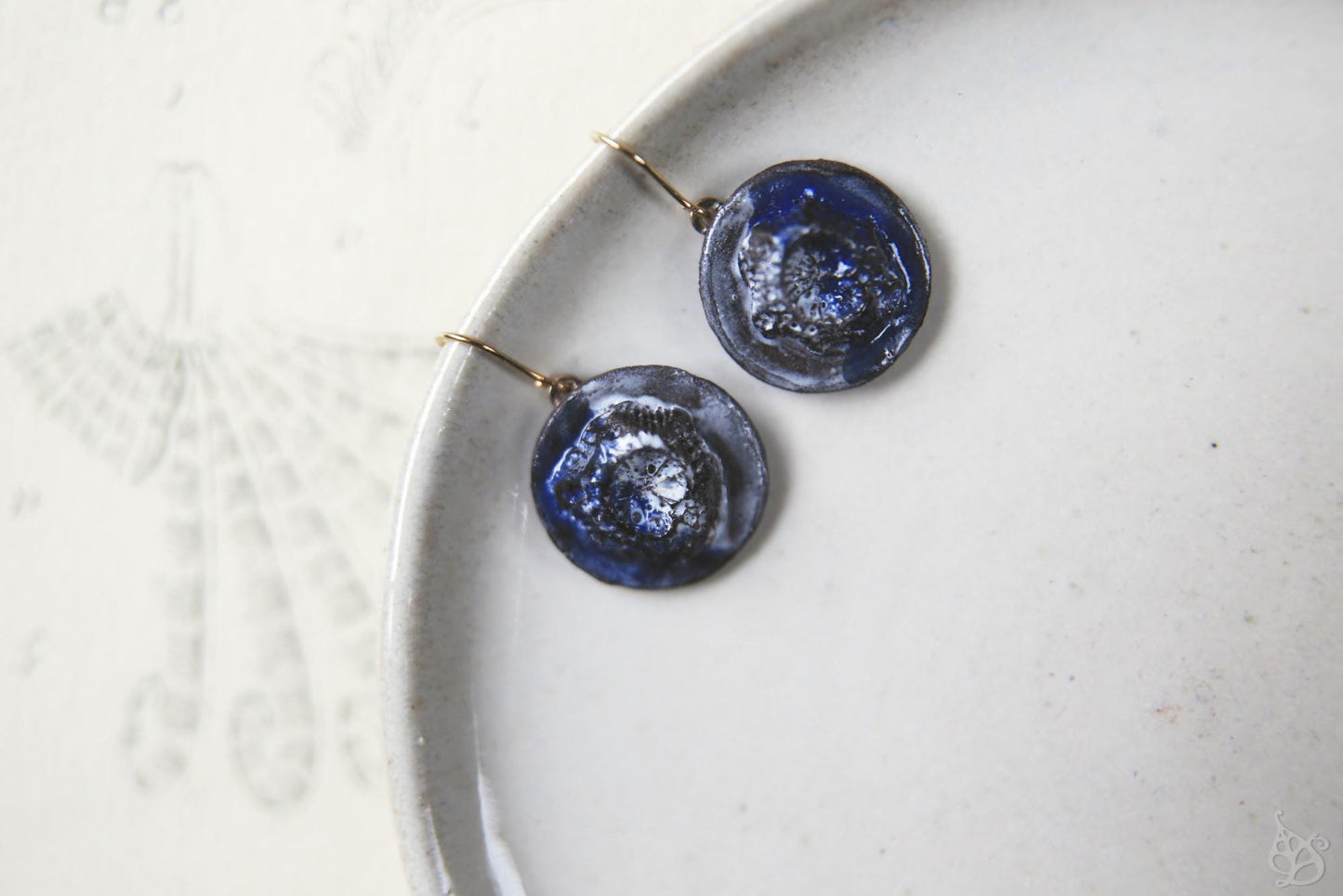 Margins / Black Clay Ceramic Earrings