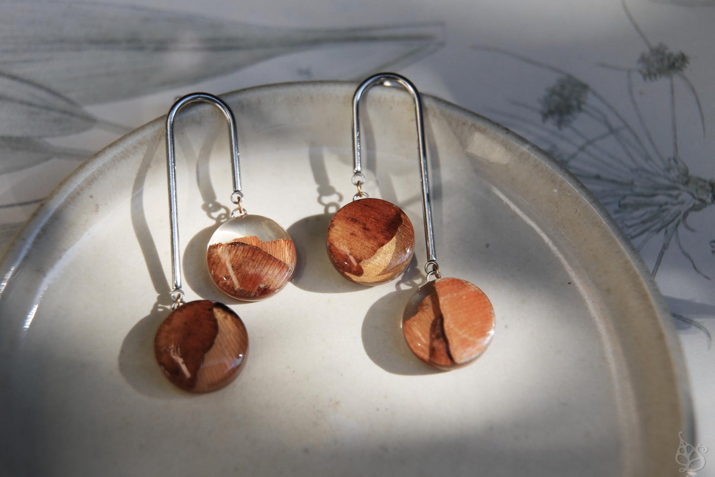 Plains / Ginkgo leaves earrings