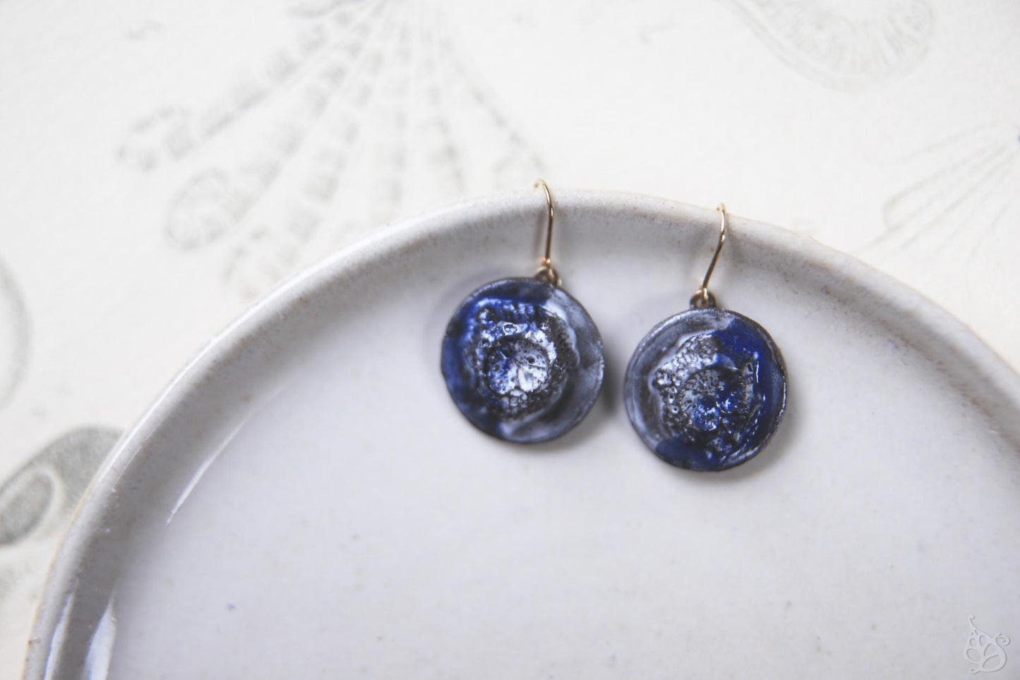 Margins / Black Clay Ceramic Earrings