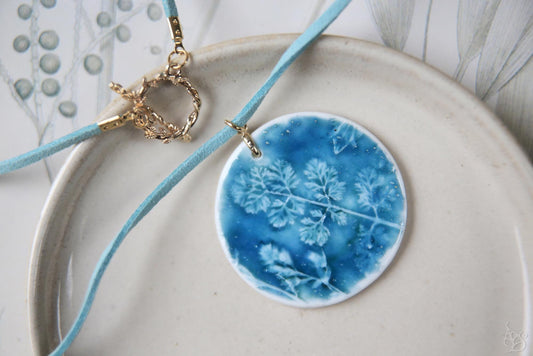 Emerald Grassland / Porcelain Pendants