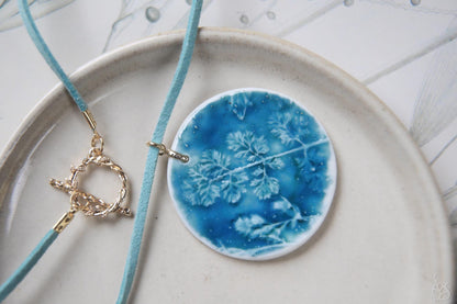 Emerald Grassland / Porcelain Pendants