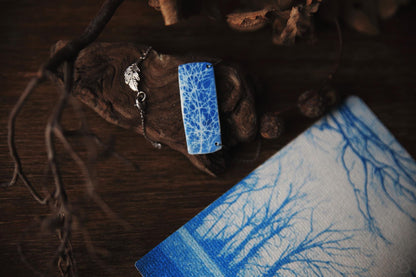 Subtlety / Porcelain Cyanotype Necklace