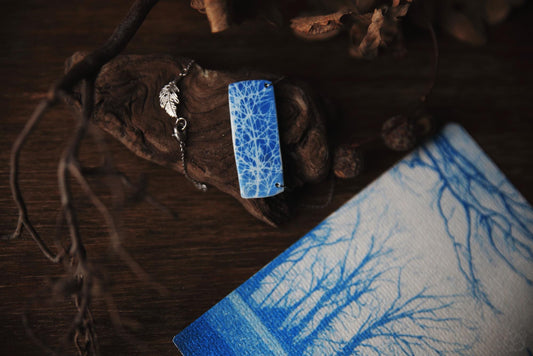 Subtlety / Porcelain Cyanotype Necklace