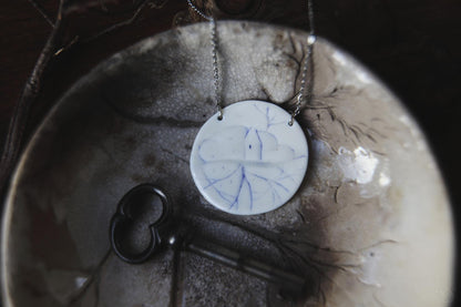 Rain and Roots / Porcelain Pendant