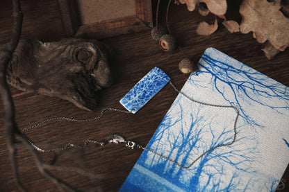 Subtlety / Porcelain Cyanotype Necklace
