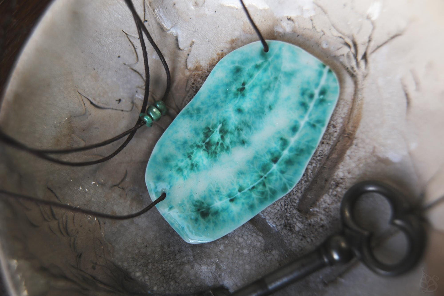 Light Through The Meadow / Porcelain Pendant