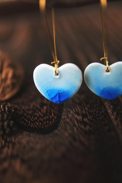 Porcelain Hearts / Earrings and Pendant