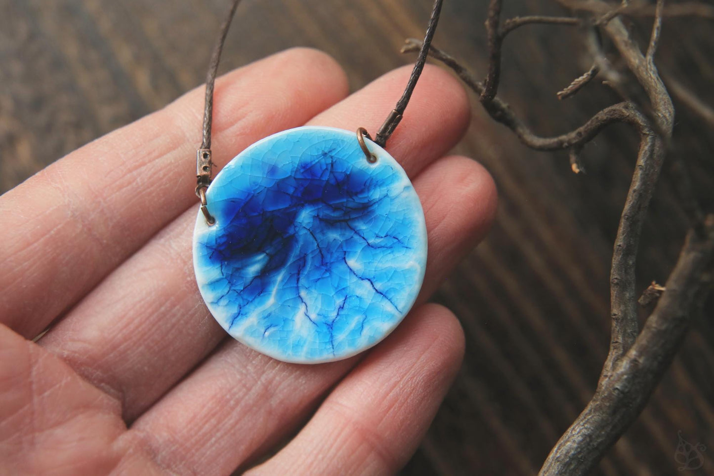 Blue Summit / Porcelain Necklace