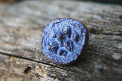 Okinawa Reliefs / Red Clay Ceramic Brooch