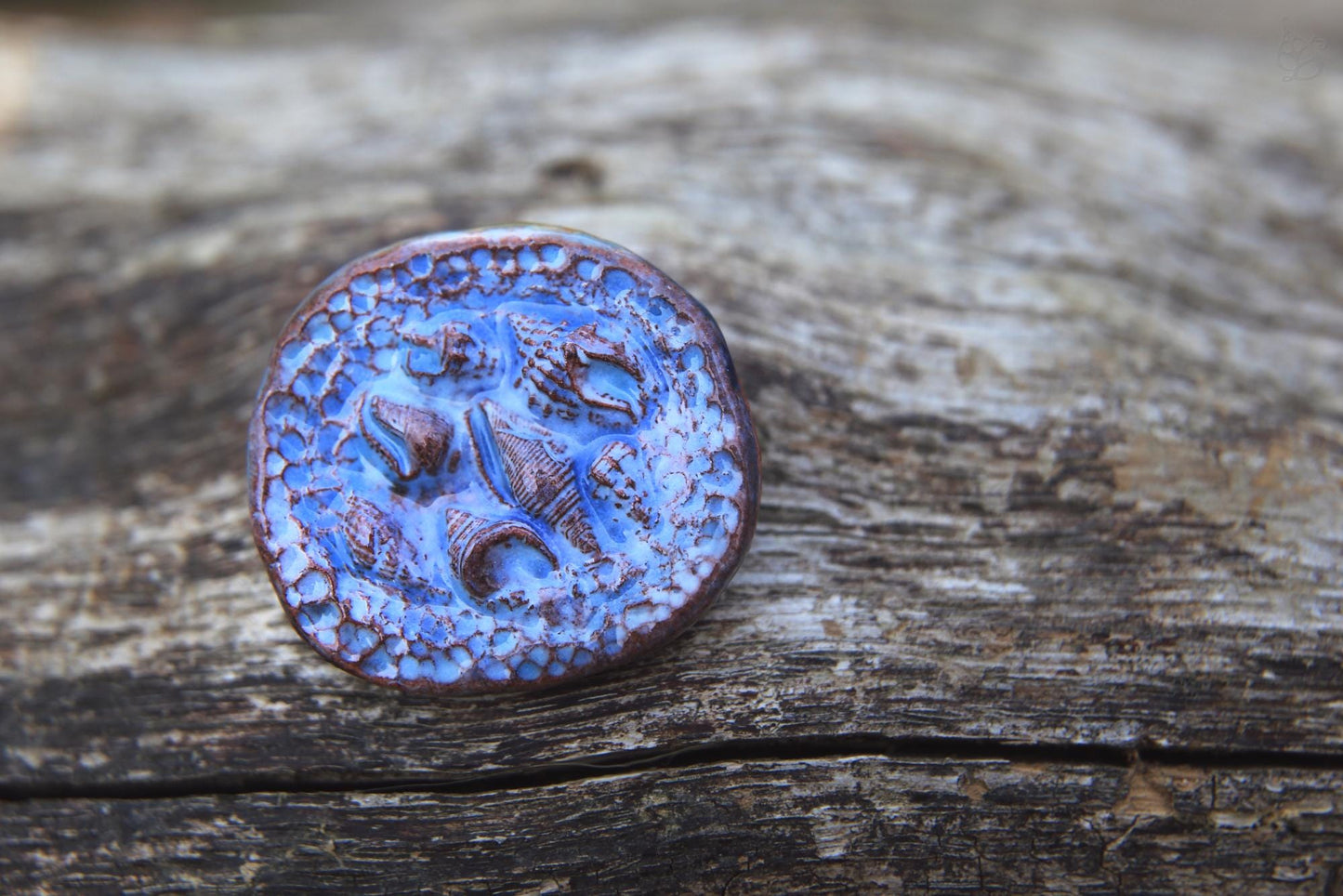 Okinawa Reliefs / Red Clay Ceramic Brooch