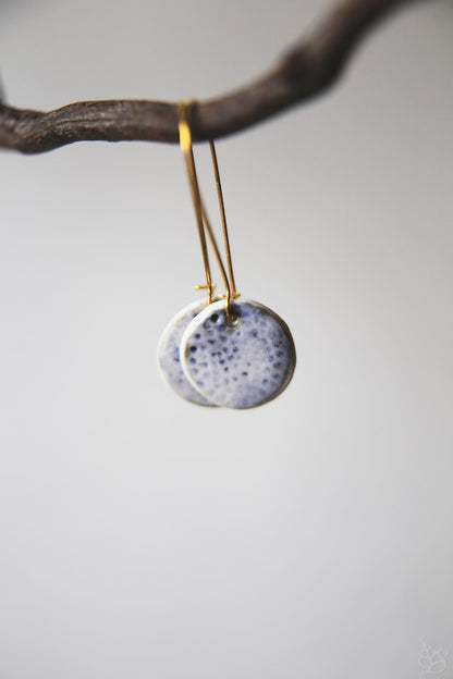 Cobalt / Porcelain Earrings