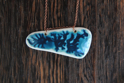 Seaweed Green / Porcelain Necklace