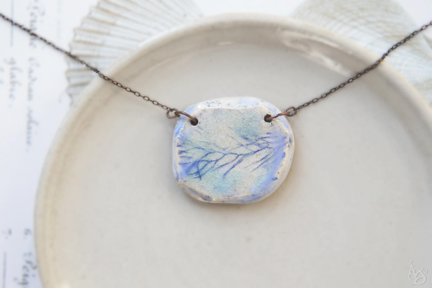 St Malo Tide / Ceramic Pendant