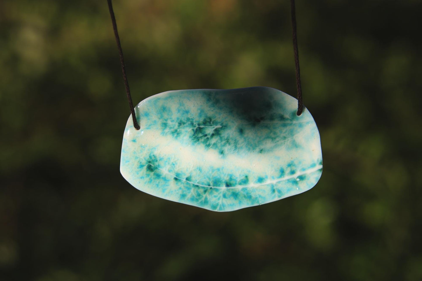 Light Through The Meadow / Porcelain Pendant