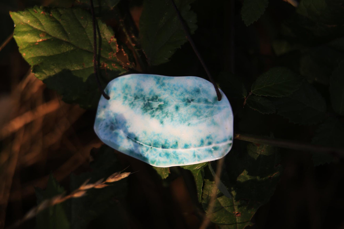 Light Through The Meadow / Porcelain Pendant