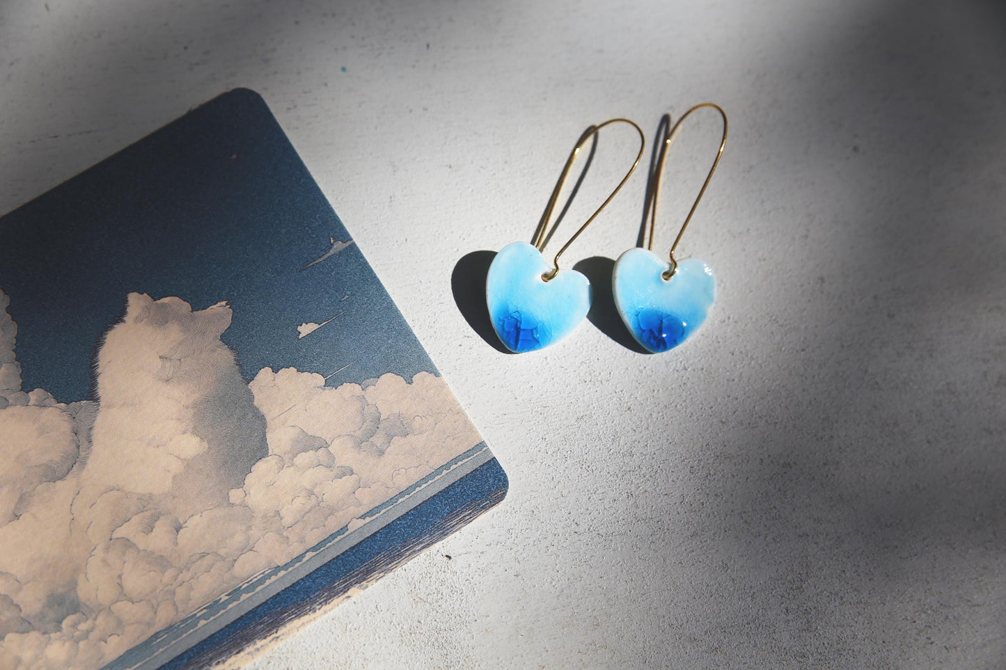 Porcelain Hearts / Earrings and Pendant