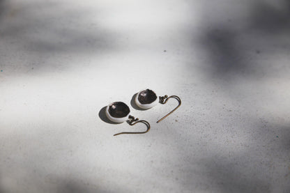Deep Copper / Porcelain Earrings