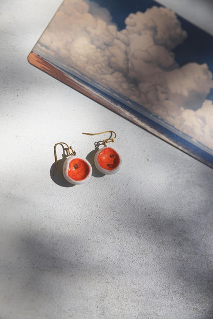 Tangerines / Porcelain Earrings